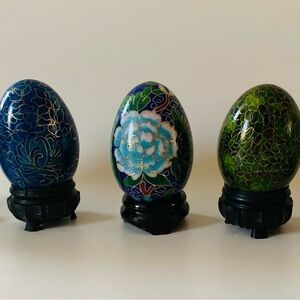 Vintage hand painted Chinese eggs
